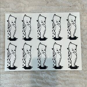 Dolls Kill rare Black and White baby Elliot sticker sheet new all 10